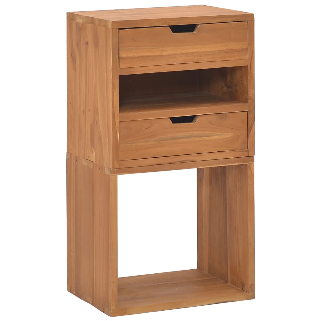 vidaXL Storage Cabinet 15.7"x11.8"x29.9" Solid Teak Wood-0