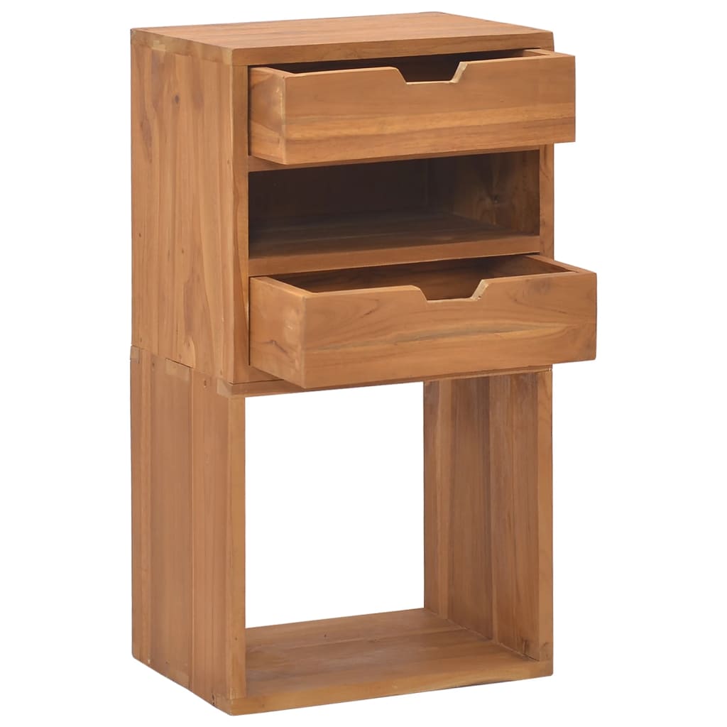 vidaXL Storage Cabinet 15.7"x11.8"x29.9" Solid Teak Wood-9