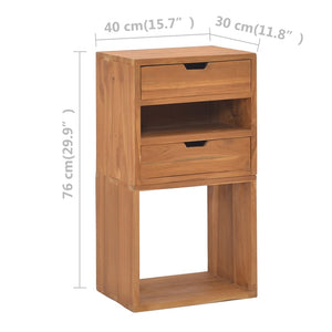 vidaXL Storage Cabinet 15.7"x11.8"x29.9" Solid Teak Wood-7