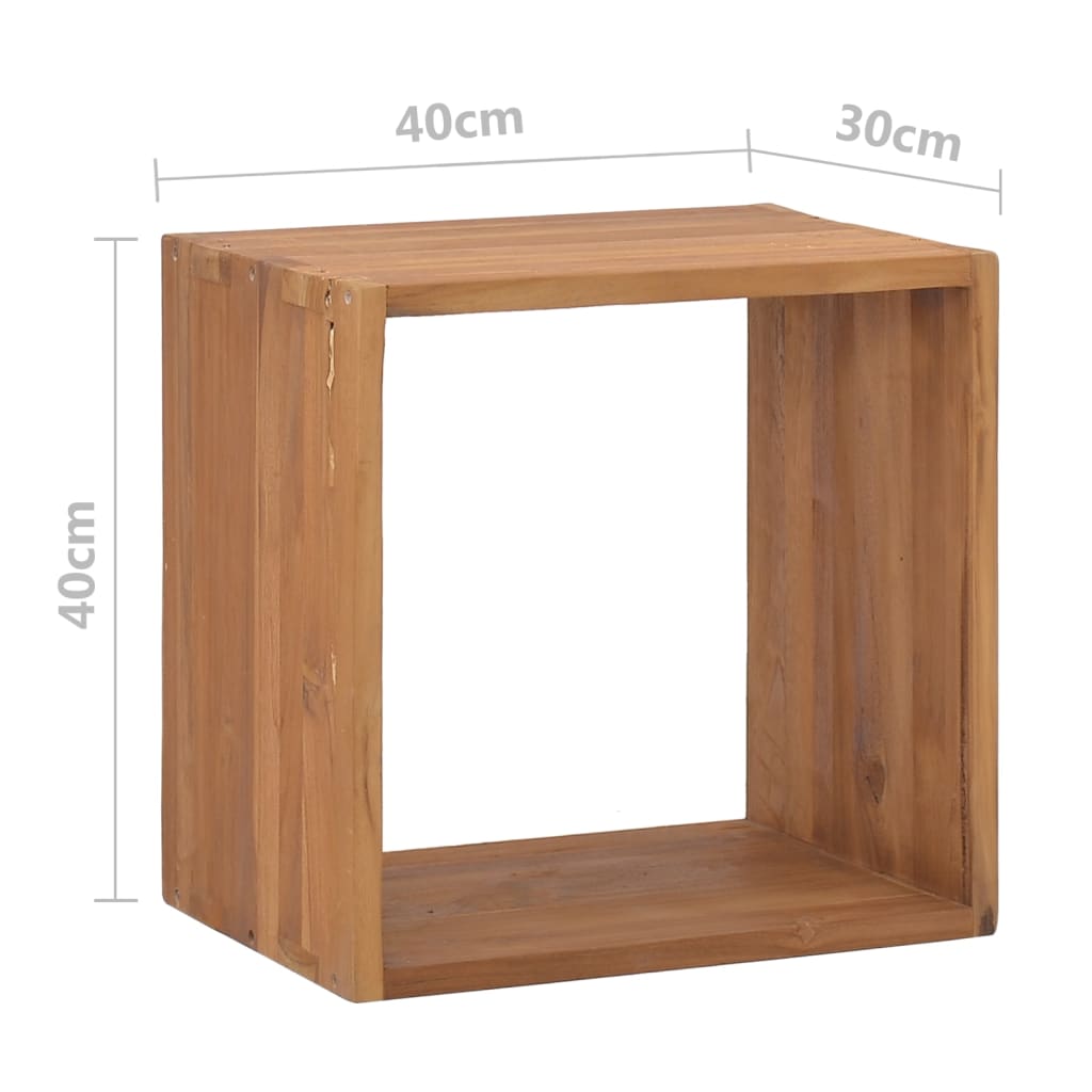 vidaXL Bedside Cabinet 15.7"x11.8"x15.7" Solid Teak Wood-7