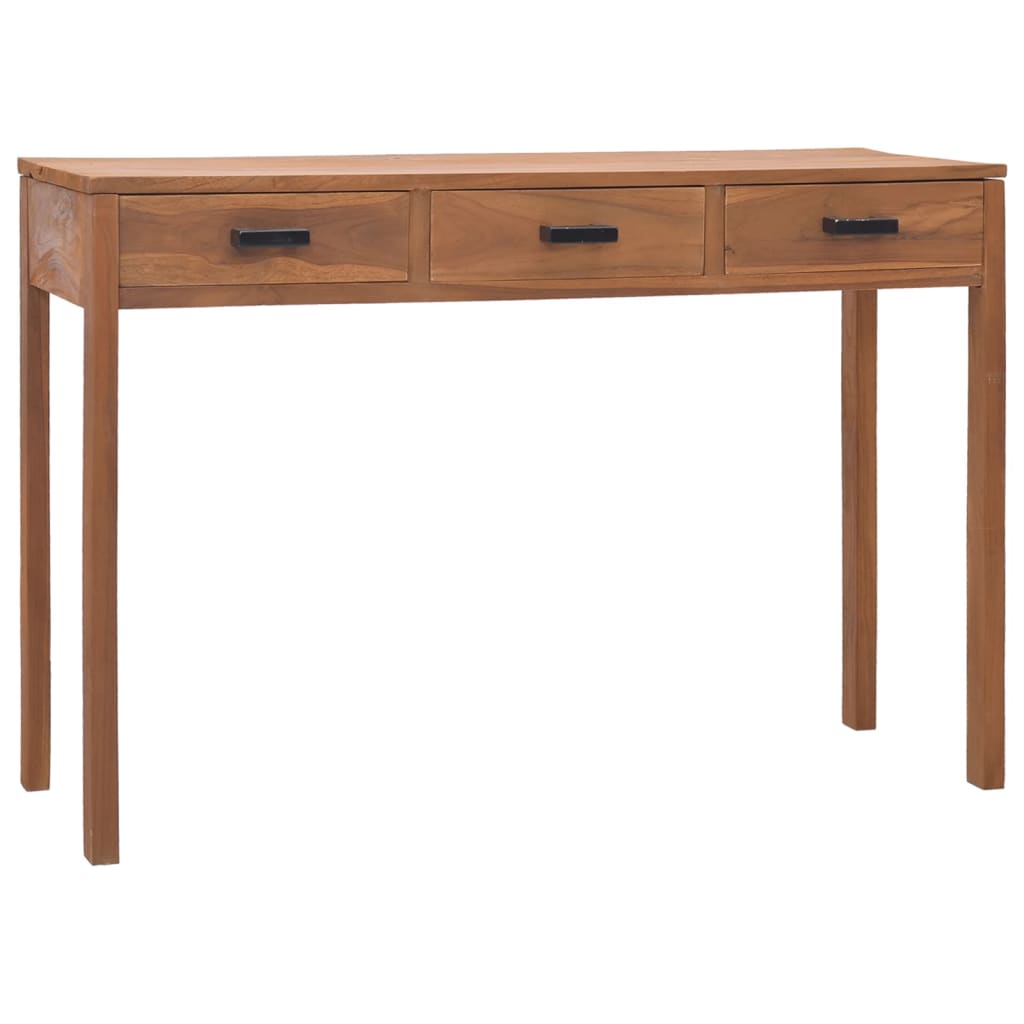 vidaXL Solid Wood Teak Office Study Table 43.3"x15.7"x29.5"/31.9"x15.7"x29.5"-6