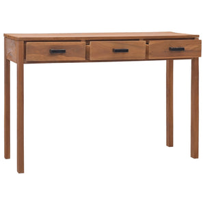 vidaXL Solid Wood Teak Office Study Table 43.3"x15.7"x29.5"/31.9"x15.7"x29.5"-8