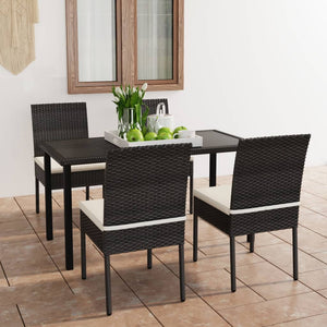 vidaXL Patio Dining Set Dining Table and Chairs Furniture Set Poly Rattan-21