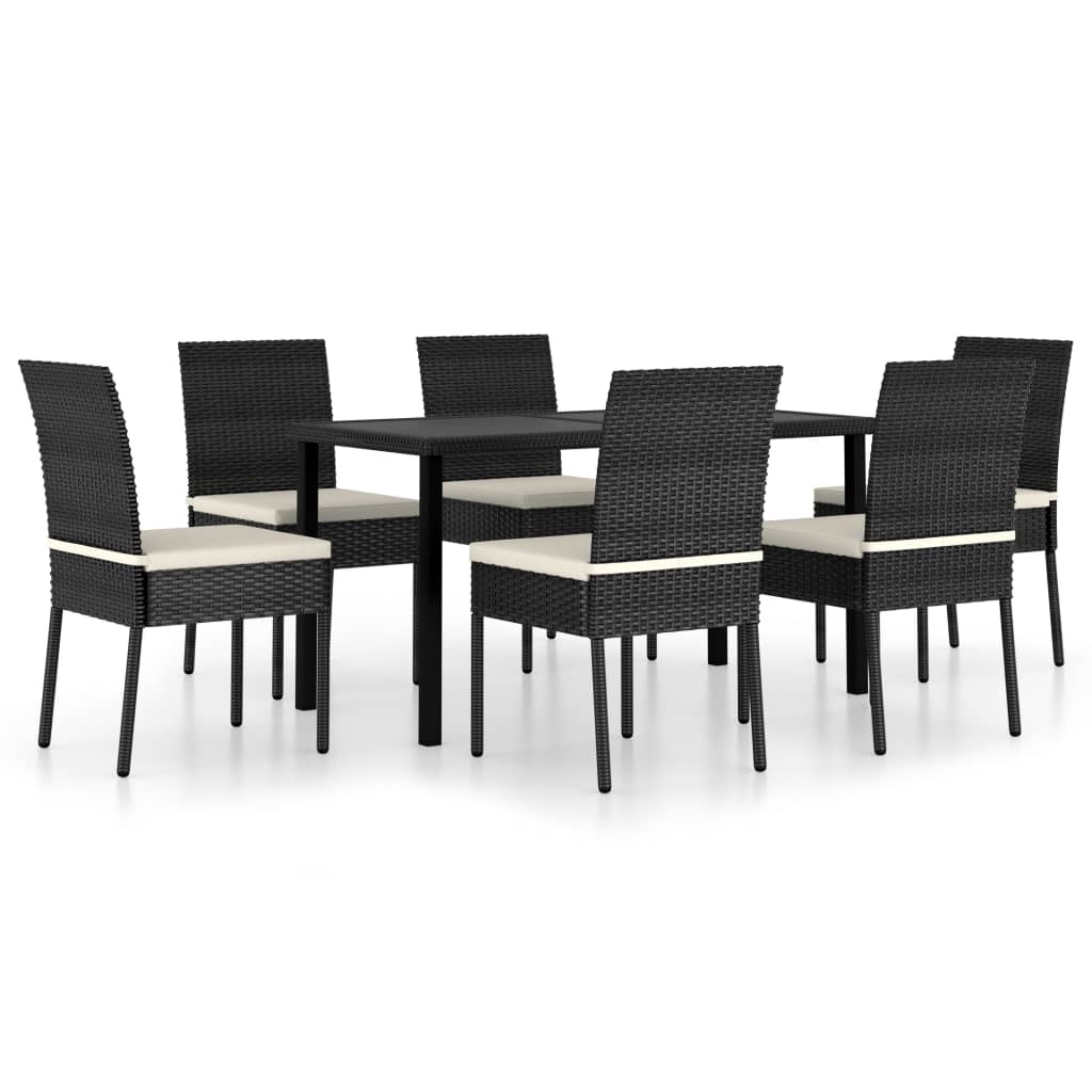 vidaXL Patio Dining Set Dining Table and Chairs Furniture Set Poly Rattan-15