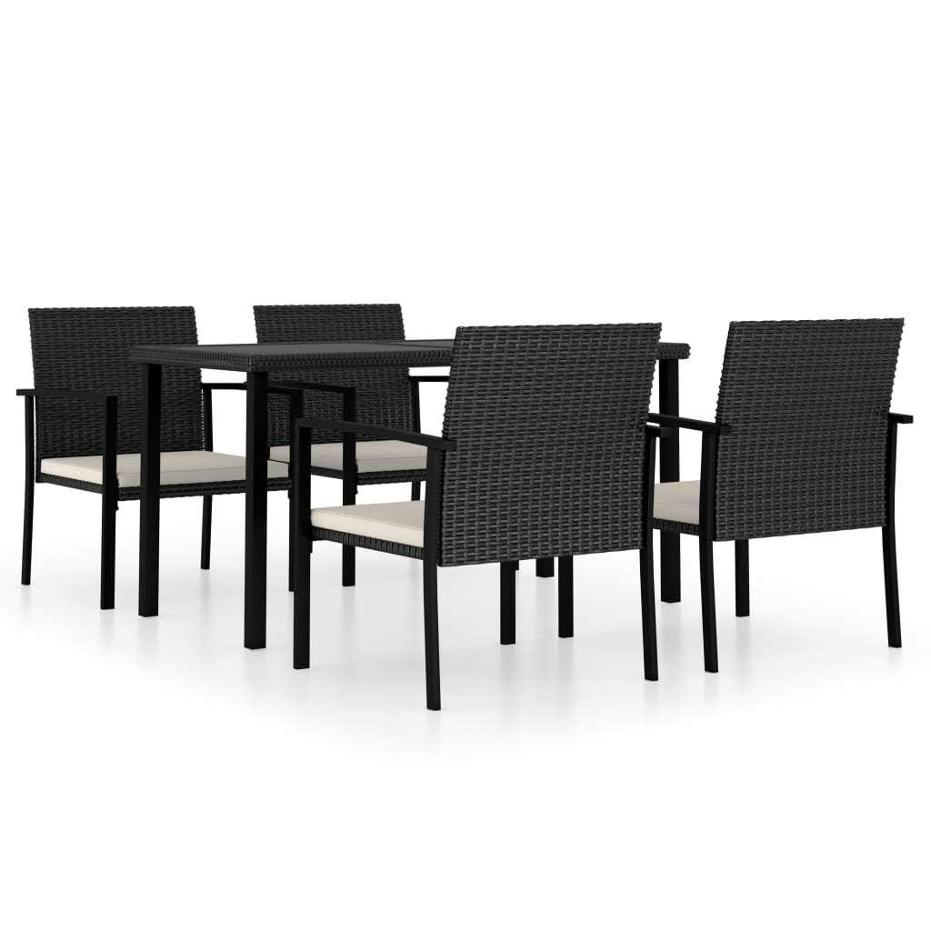 vidaXL Patio Dining Set Dining Table and Chairs Furniture Set Poly Rattan-1
