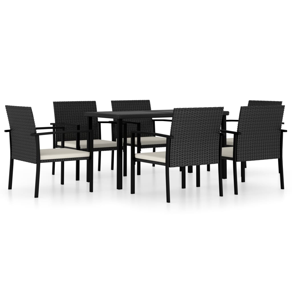 vidaXL Patio Dining Set Dining Table and Chairs Furniture Set Poly Rattan-14