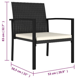 vidaXL Patio Dining Set Dining Table and Chairs Furniture Set Poly Rattan-15