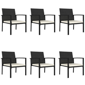 vidaXL Patio Dining Set Dining Table and Chairs Furniture Set Poly Rattan-44