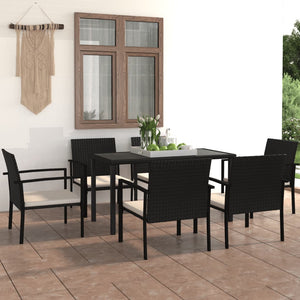 vidaXL Patio Dining Set Dining Table and Chairs Furniture Set Poly Rattan-19
