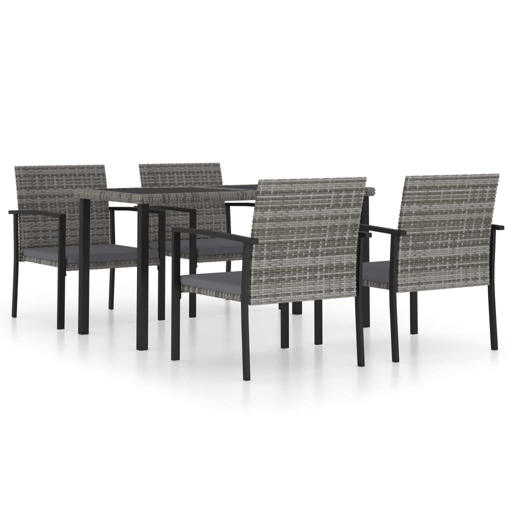 vidaXL Patio Dining Set Dining Table and Chairs Furniture Set Poly Rattan-20