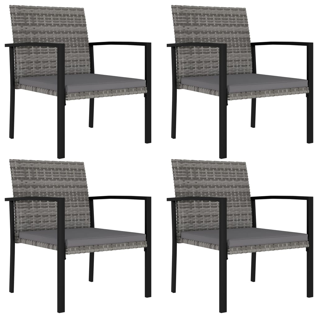 vidaXL Patio Dining Set Dining Table and Chairs Furniture Set Poly Rattan-2