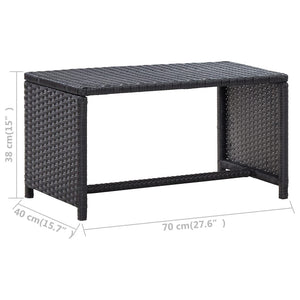 vidaXL Coffee Table End Table Lounge Sofa Table Outdoor Furniture Poly Rattan-10