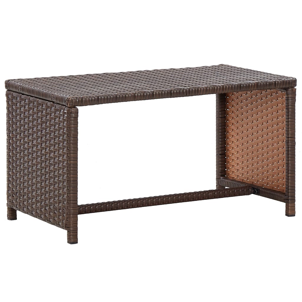 vidaXL Coffee Table End Table Lounge Sofa Table Outdoor Furniture Poly Rattan-17