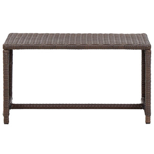 vidaXL Coffee Table End Table Lounge Sofa Table Outdoor Furniture Poly Rattan-19