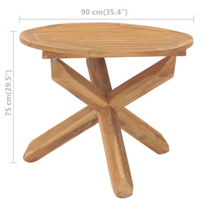 vidaXL Outdoor Side Table Patio Balcony Garden Porch End Table Solid Teak Wood-12