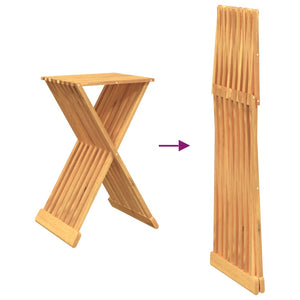 vidaXL Folding Stool 15.7"x12.8"x27.6" Solid Wood Teak-4