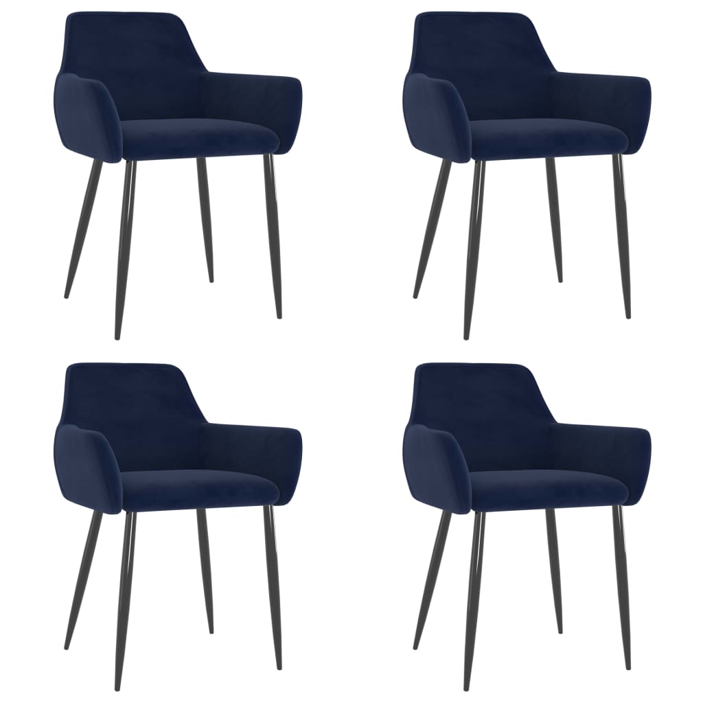 vidaXL Dining Chairs Upholstered Chair with Metal Legs for Living Room Velvet-35