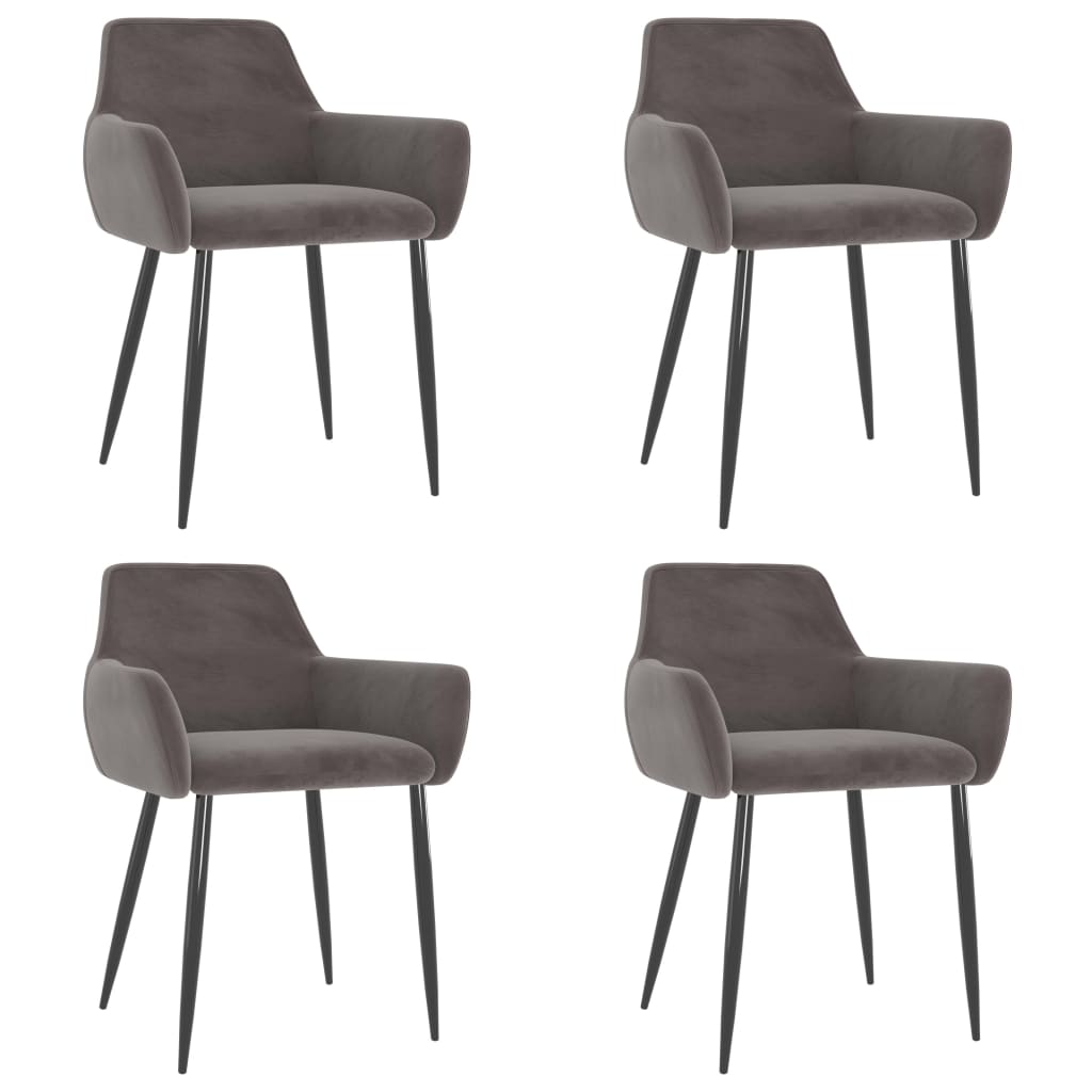 vidaXL Dining Chairs Upholstered Chair with Metal Legs for Living Room Velvet-89