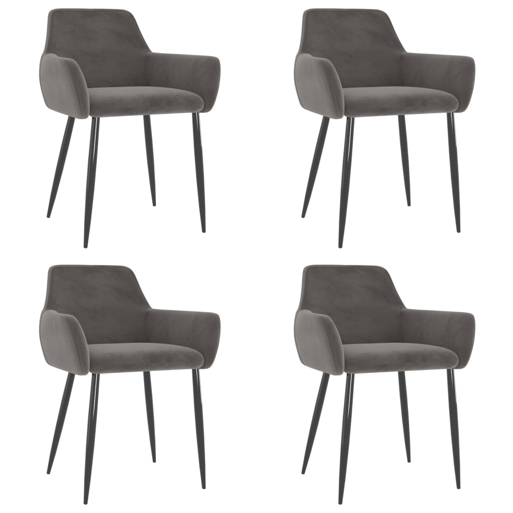 vidaXL Dining Chairs Upholstered Chair with Metal Legs for Living Room Velvet-50
