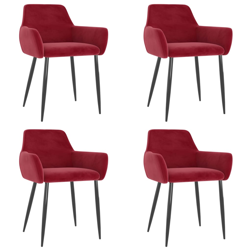 vidaXL Dining Chairs Upholstered Chair with Metal Legs for Living Room Velvet-82