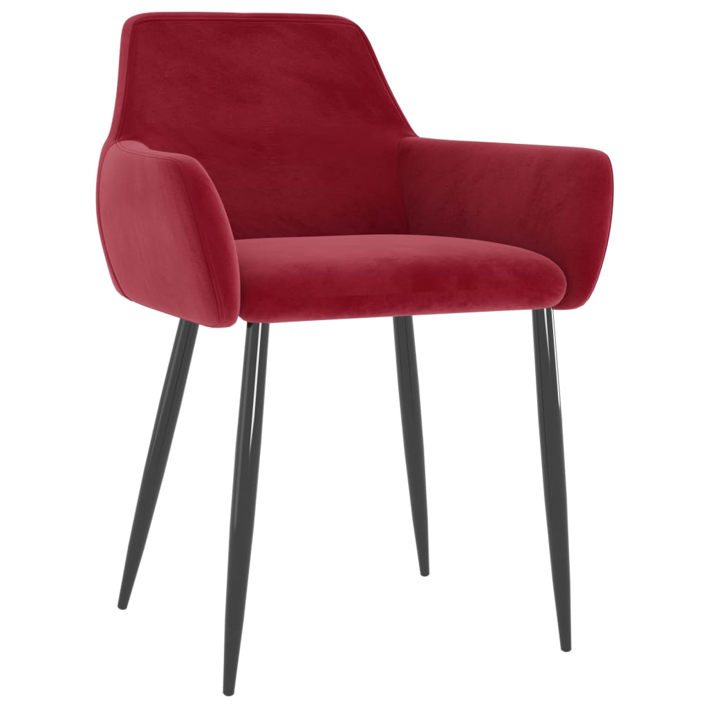 vidaXL Dining Chairs Upholstered Chair with Metal Legs for Living Room Velvet-33