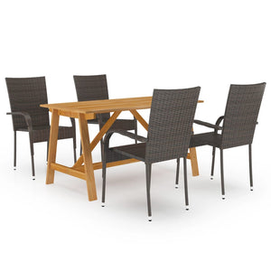 vidaXL Patio Dining Set Outdoor Dining Table and Chairs Patio Conversation Set-2