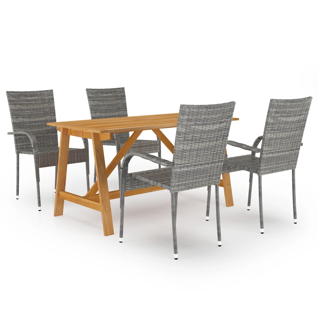 vidaXL Patio Dining Set Outdoor Dining Table and Chairs Patio Conversation Set-22