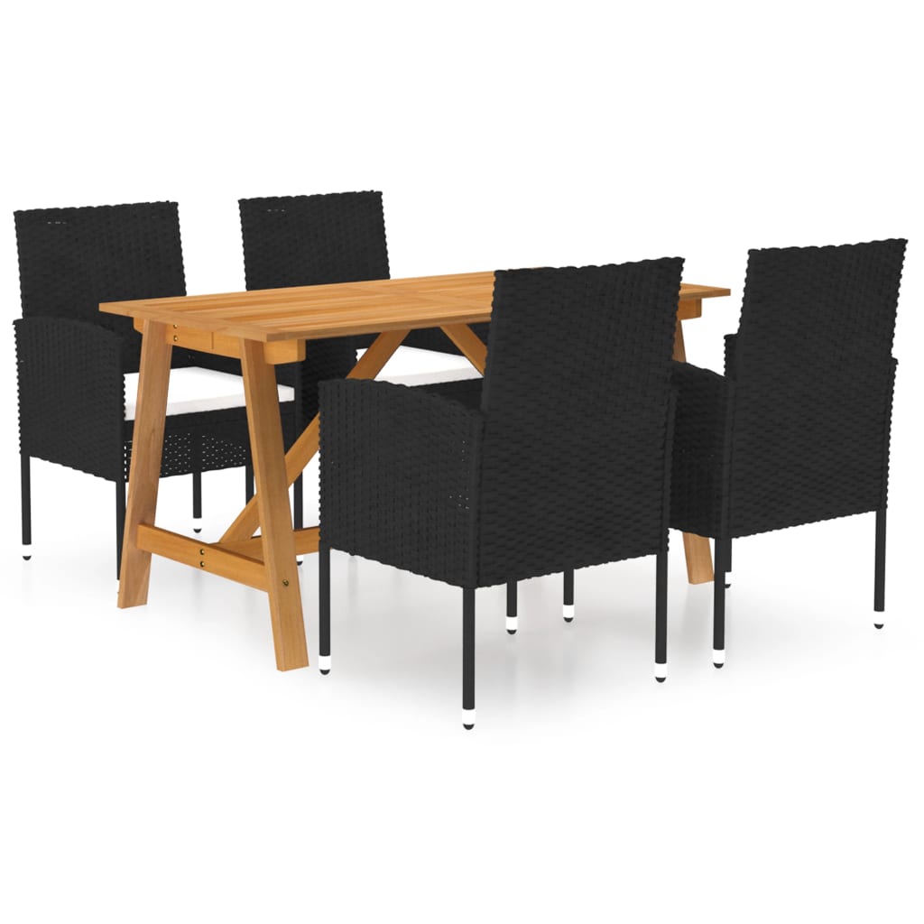 vidaXL Patio Dining Set 5 Piece Dining Table and Chairs Patio Conversation Set-0