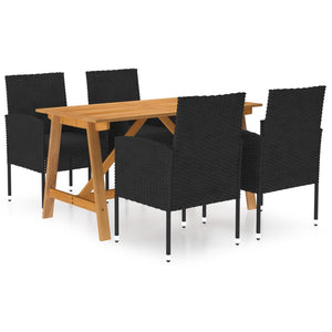 vidaXL Patio Dining Set 5 Piece Dining Table and Chairs Patio Conversation Set-6