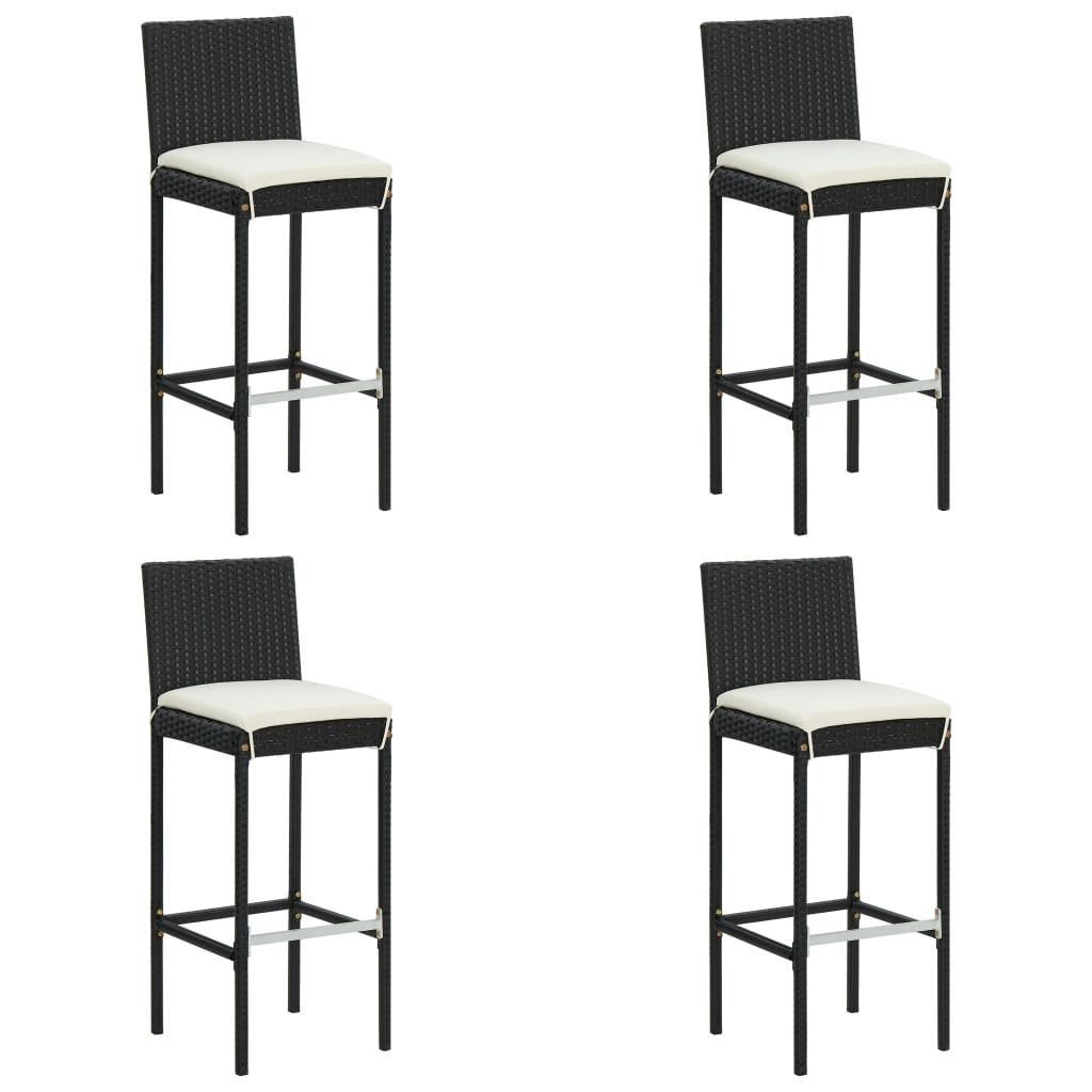 vidaXL Patio Bar Set Bar Table and Stools Patio Furniture Set with Cushions-28