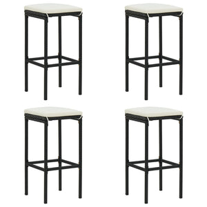 vidaXL Patio Bar Set Bar Table and Stools Patio Furniture Set with Cushions-5