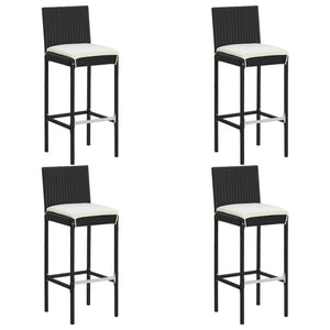 vidaXL Patio Bar Set Bar Table and Stools Patio Furniture Set with Cushions-6