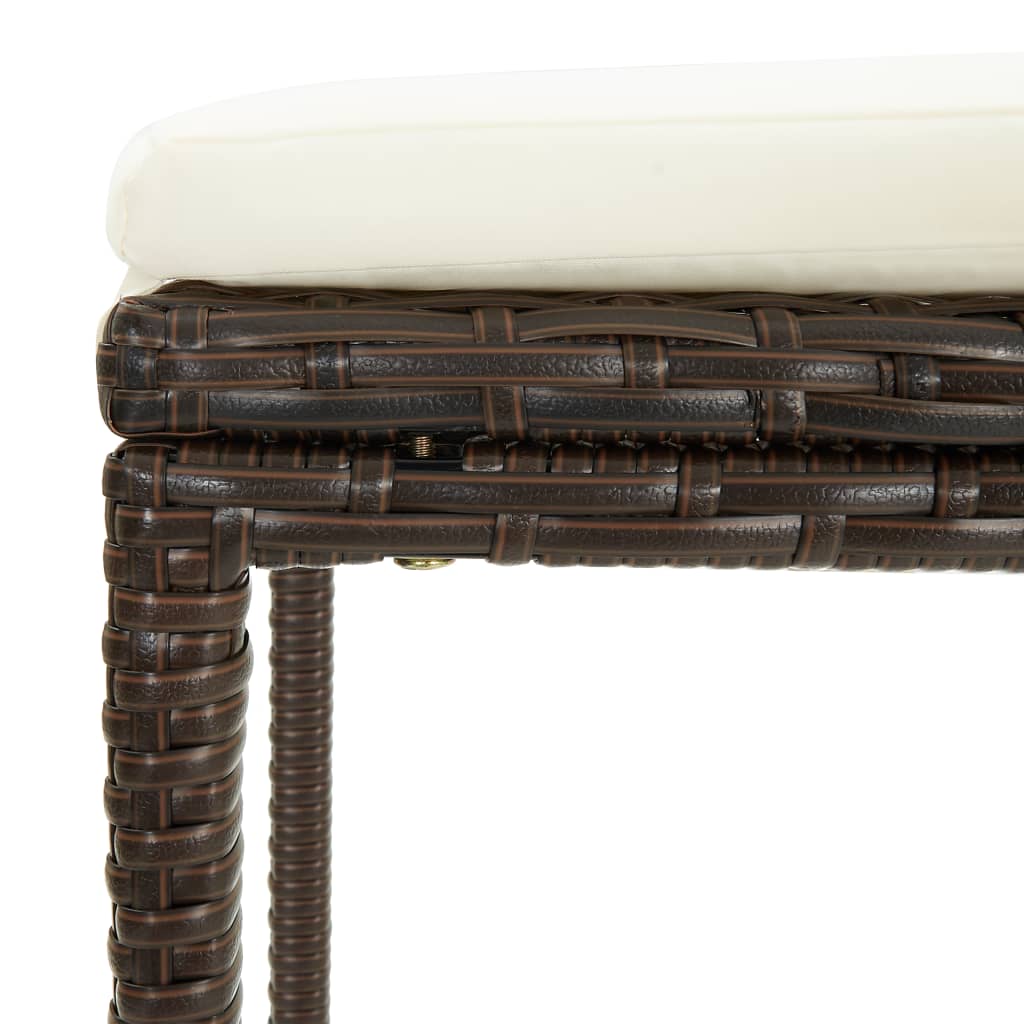 vidaXL Patio Bar Set Bar Table and Stools Patio Furniture Set with Cushions-48