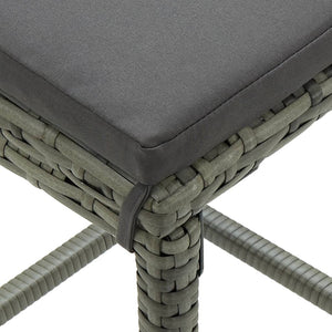 vidaXL Patio Bar Set Bar Table and Stools Patio Furniture Set with Cushions-26