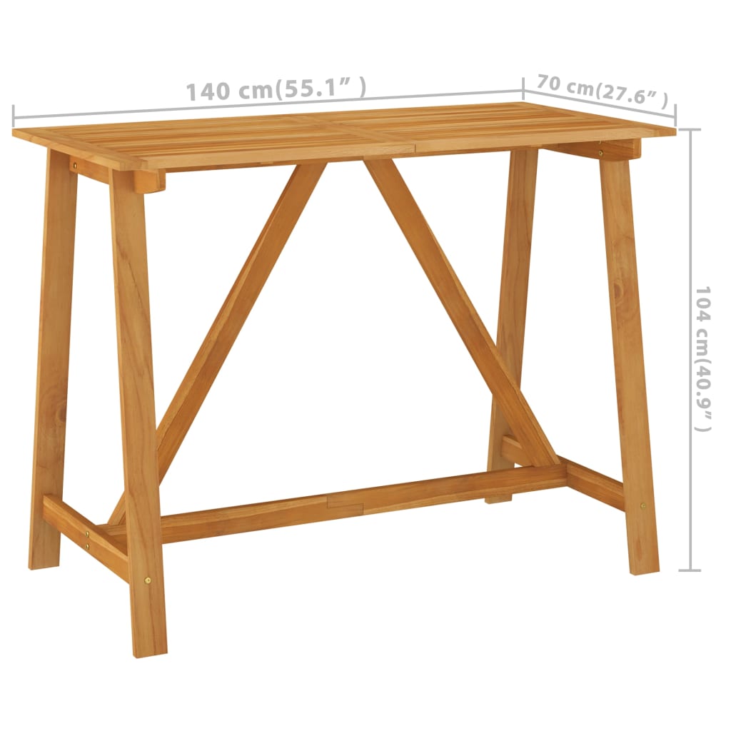 vidaXL Patio Bar Set Bar Table and Stools Patio Furniture Set with Cushions-18