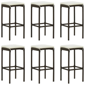 vidaXL Patio Bar Set Bar Table and Stools Patio Furniture Set with Cushions-47