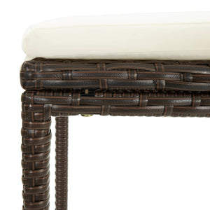 vidaXL Patio Bar Set Bar Table and Stools Patio Furniture Set with Cushions-8