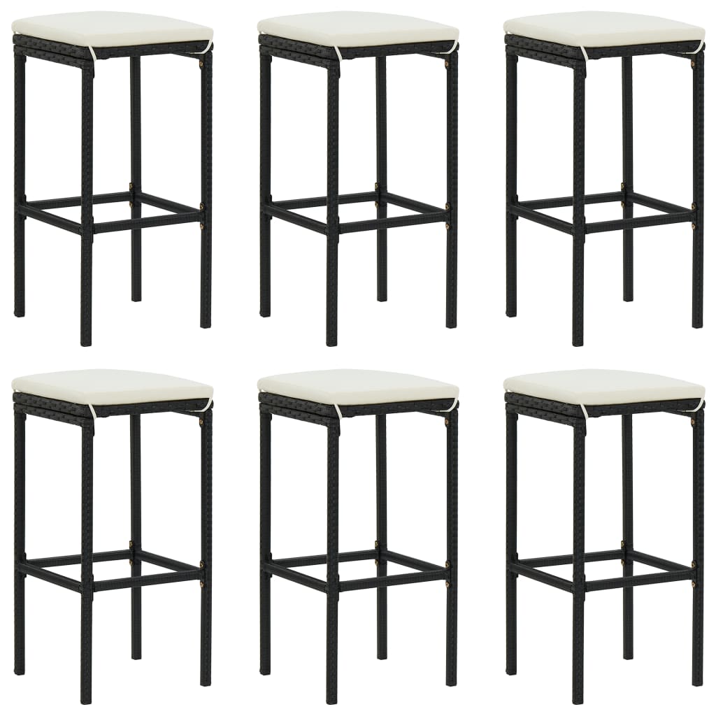 vidaXL Patio Bar Set Bar Table and Stools Patio Furniture Set with Cushions-7