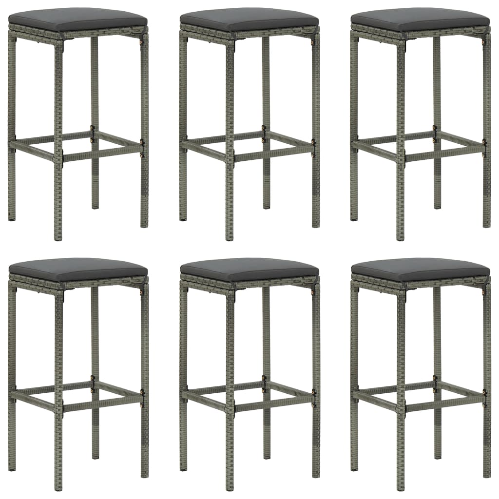 vidaXL Patio Bar Set Bar Table and Stools Patio Furniture Set with Cushions-20