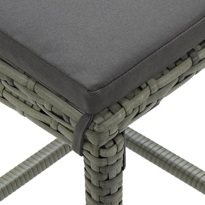 vidaXL Patio Bar Set Bar Table and Stools Patio Furniture Set with Cushions-30