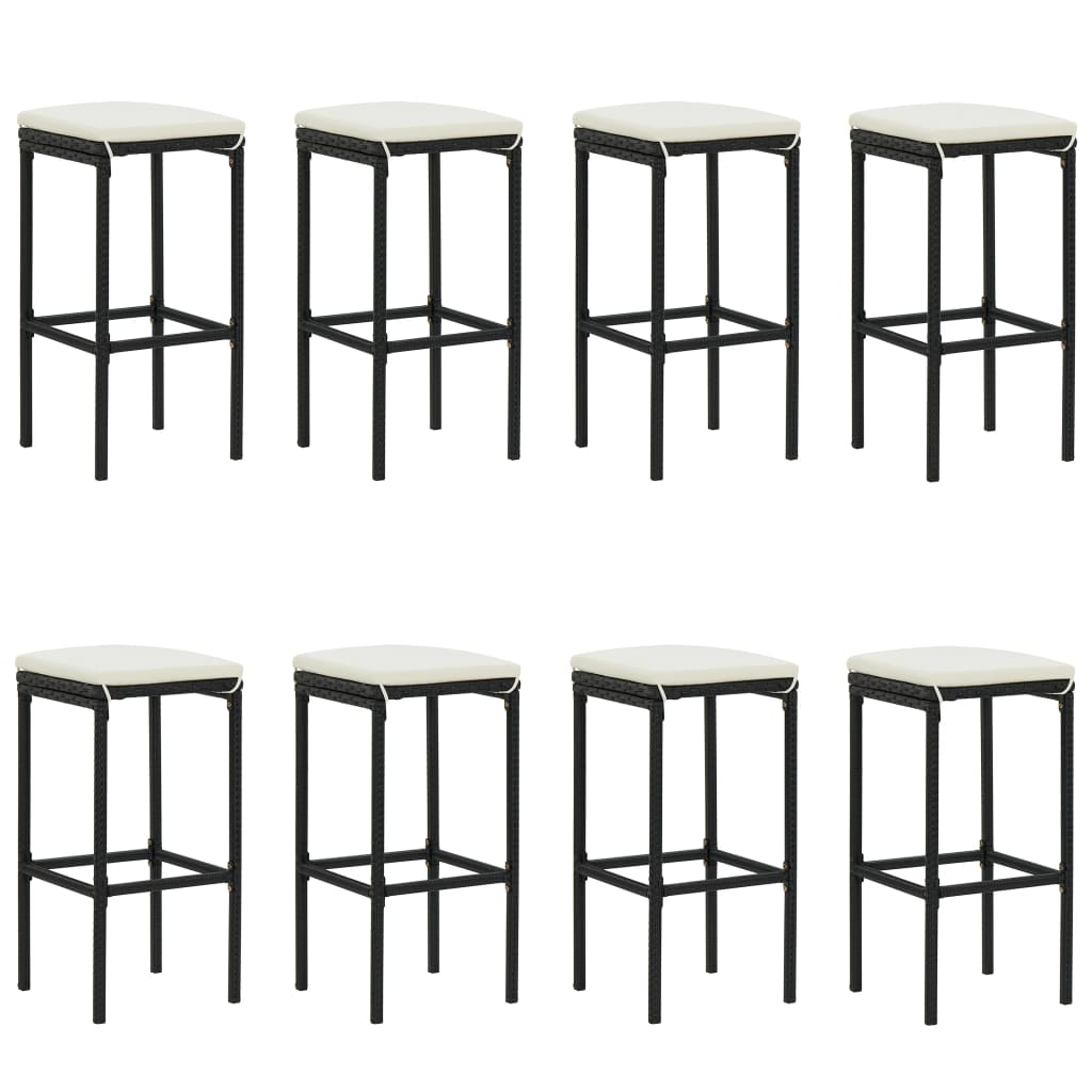 vidaXL Patio Bar Set Bar Table and Stools Patio Furniture Set with Cushions-18