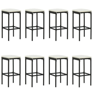 vidaXL Patio Bar Set Bar Table and Stools Patio Furniture Set with Cushions-18