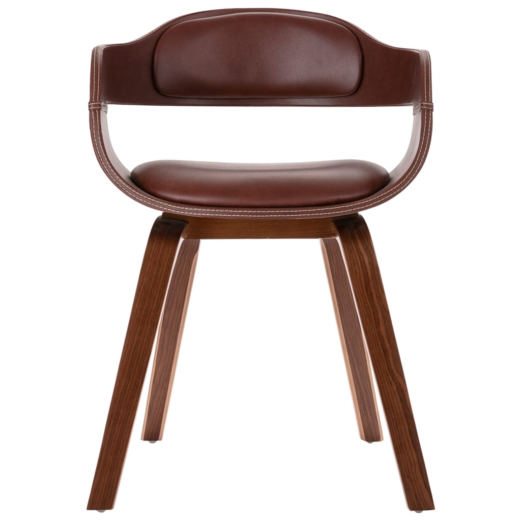 vidaXL Dining Chair with Bentwood and Faux Leather Side Chair for Kitchen-25