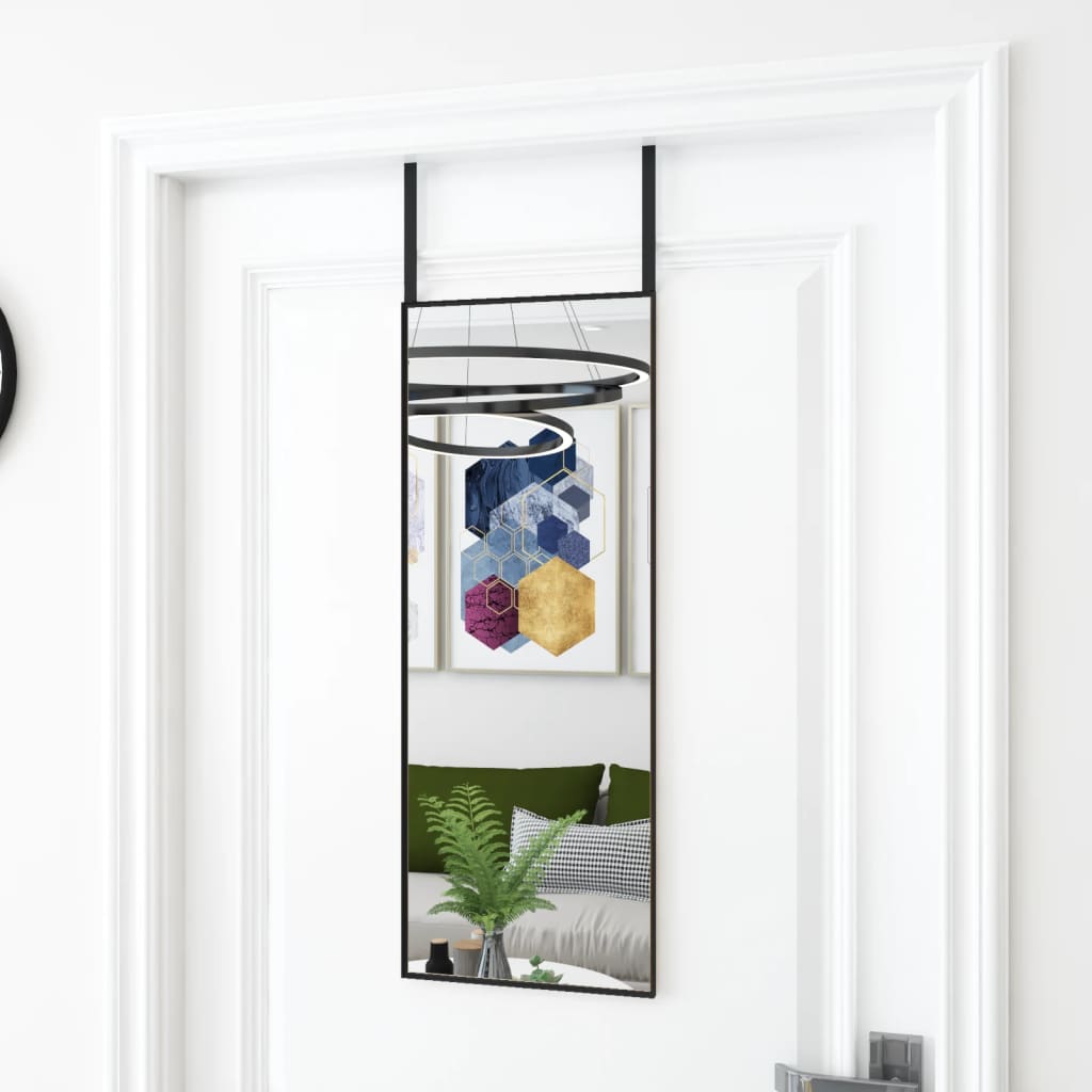 vidaXL Door Mirror Wall Mounted Mirror for Living Room Glass and Aluminum-43