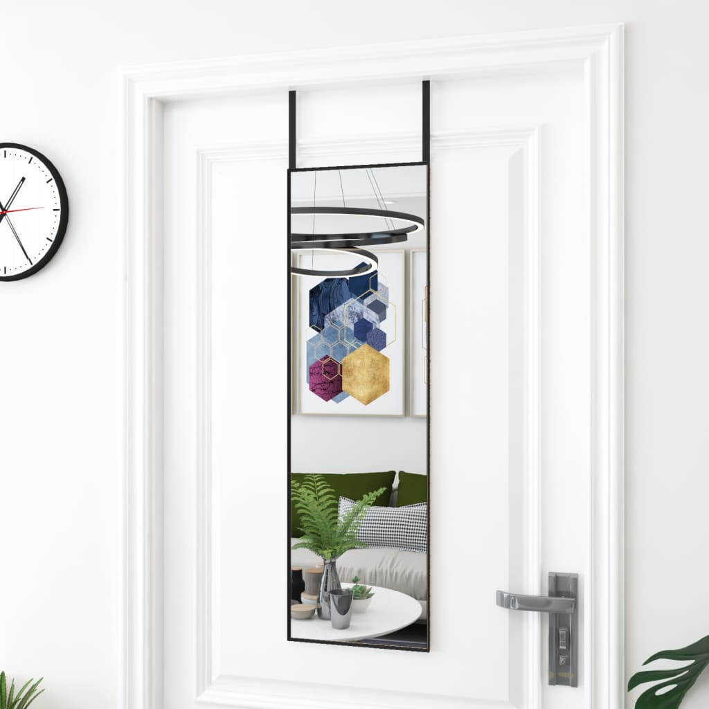 vidaXL Door Mirror Wall Mounted Mirror for Living Room Glass and Aluminum-41
