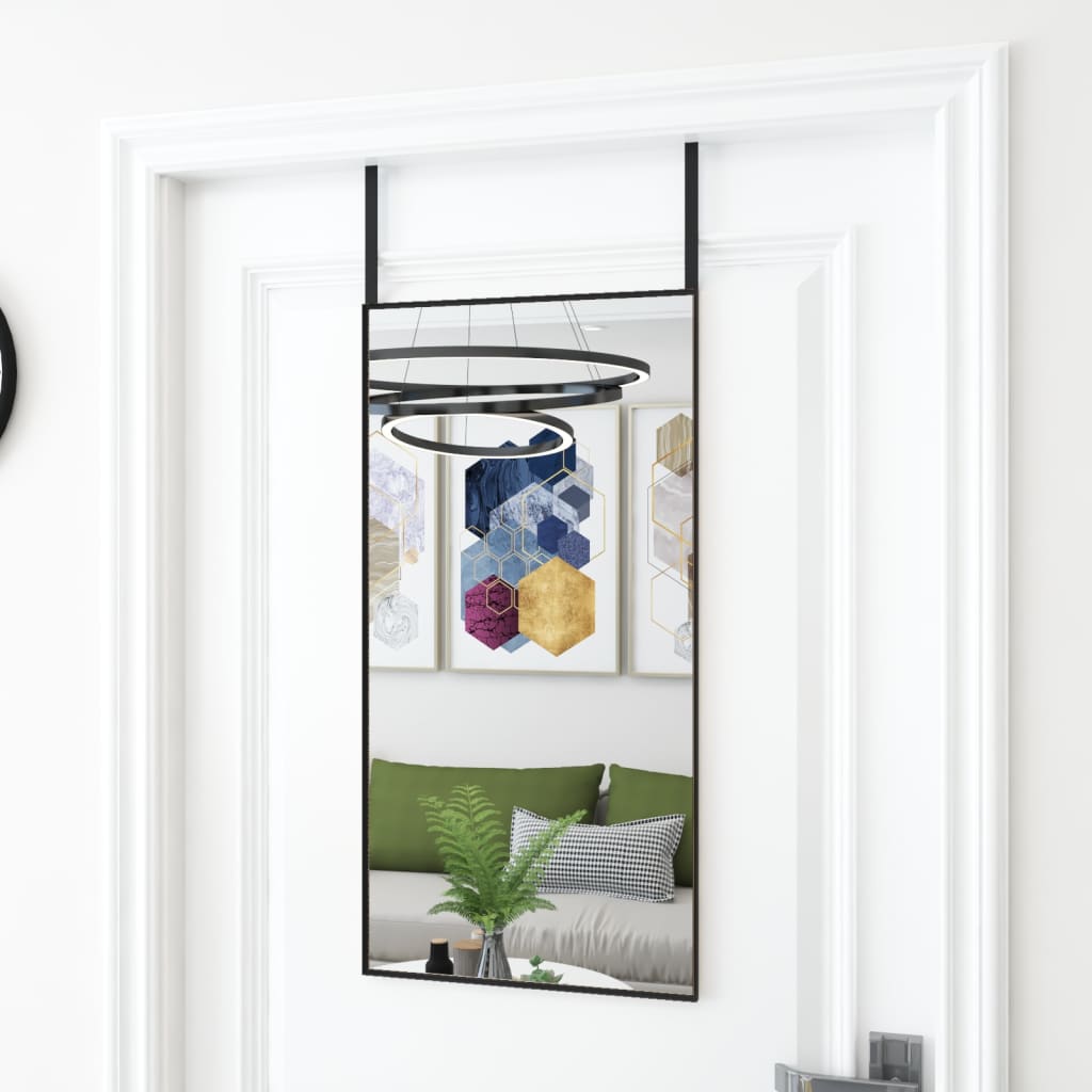 vidaXL Door Mirror Wall Mounted Mirror for Living Room Glass and Aluminum-13