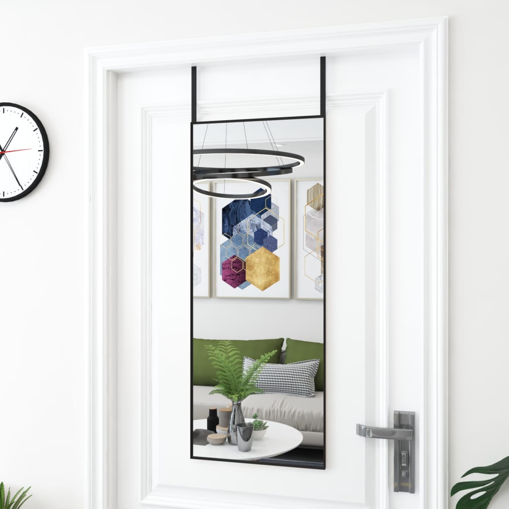 vidaXL Door Mirror Wall Mounted Mirror for Living Room Glass and Aluminum-14