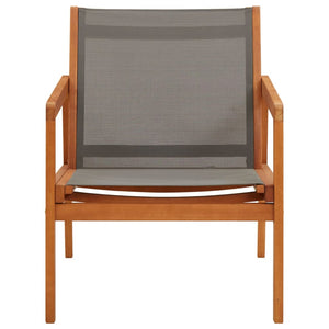 vidaXL Patio Lounge Chair Garden Chair Solid Wood Eucalyptus and Textilene-2