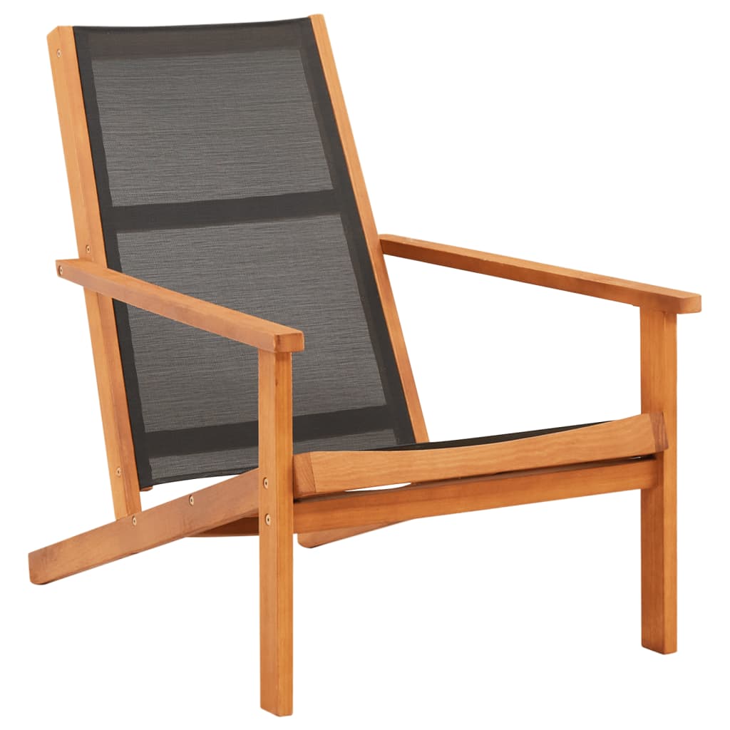 vidaXL Patio Lounge Chair Outdoor Chair Solid Wood Eucalyptus and Textilene-7