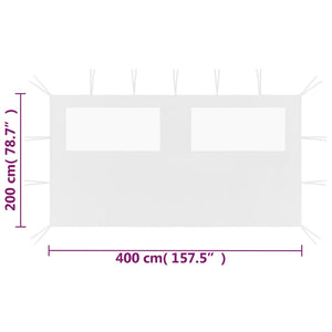 vidaXL Canopy Sidewall Patio Pavilion Panel Walls Gazebo Sidewall with Windows-34